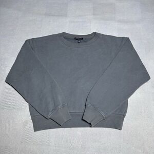 Beyond Yoga WFH Fleece Cropped Crew Womens XS Gray Released Fit Soft Sweatshirt